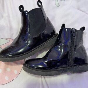 Nordstrom Glossy Black Kids Boots